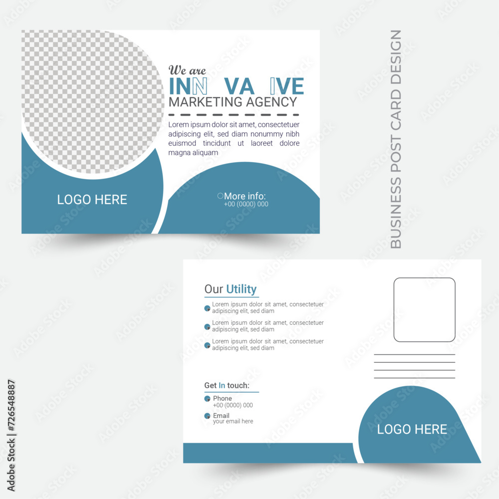 Vector Modern Business Post Card Design Vector Modern Business Post Card Design