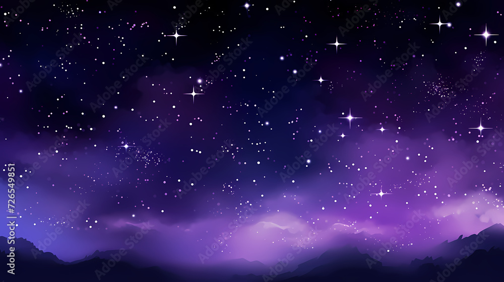 Fototapeta premium Sparkling starry night sky background