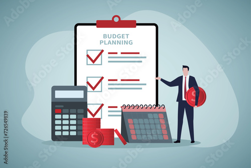 Budget planning or income management, spending and expense report or investment balance sheet, debt calculation and analysis.