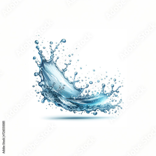 Water splashing texture transparent liquid isolated on a white background 5