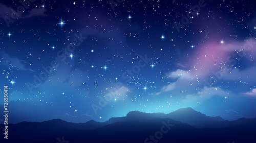 Gradient abstract stars background  starry night sky