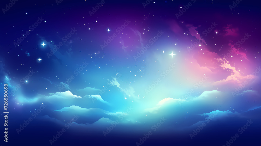 Fototapeta premium Gradient abstract stars background, starry night sky