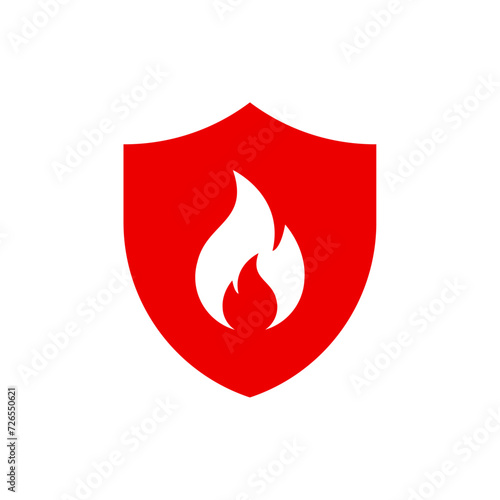 Shield with fire icon