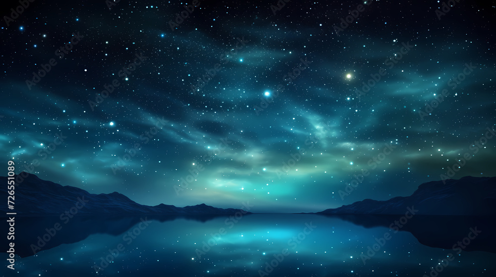 Gradient abstract stars background, starry night sky