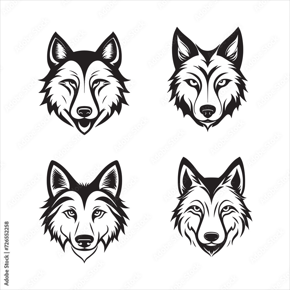 A fox's Icon vector design A fox's Icon vector design