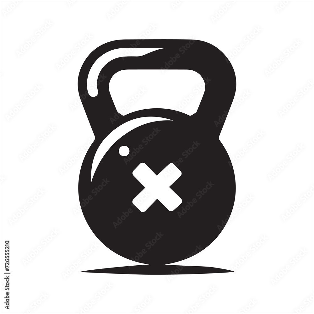 Kettlebell icon. Vector and glyph Kettlebell icon. Vector and glyph