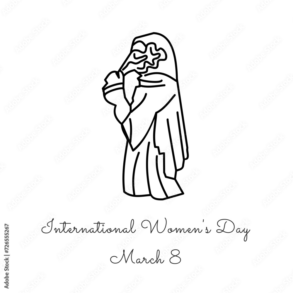 line art of International Women's Day good for International Women's Day celebrate. line art. illustration. line art of International Women's Day good for International Women's Day celebrate. line art. illustration.