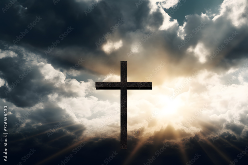 Majestic cross standing before havens Majestic cross standing before havens