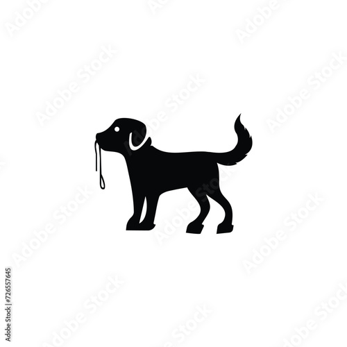 Fighting dog animal logo design . Cute dog animal logo illustration