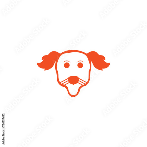 Fighting dog animal logo design . Cute dog animal logo illustration