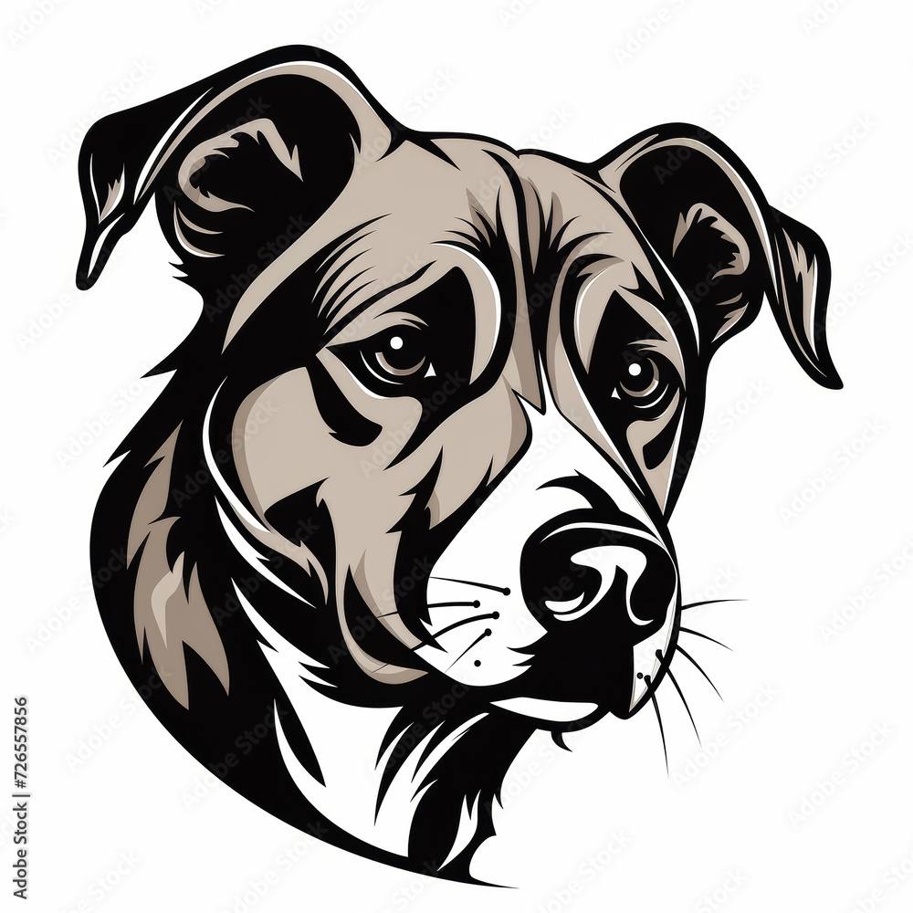 Logo illustration, vector, simple, dog--style raw --no text --chaos 30 --stylize 250 Job ID: e64c6941-1cf9-4f69-8384-eb80db4b62f6