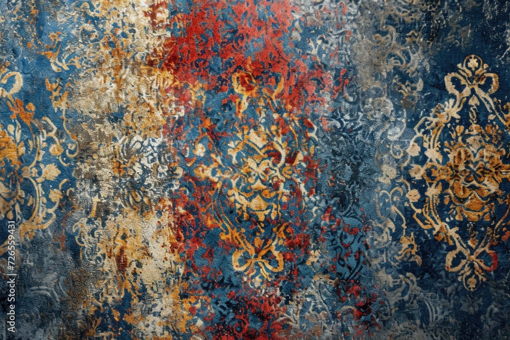 Modern distressed carpet and rug designs with vibrant colors. Modern distressed carpet and rug designs with vibrant colors.