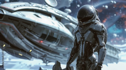 Futuristic astronaut