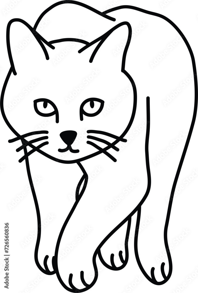 Organic Cat vector outline Organic Cat vector outline