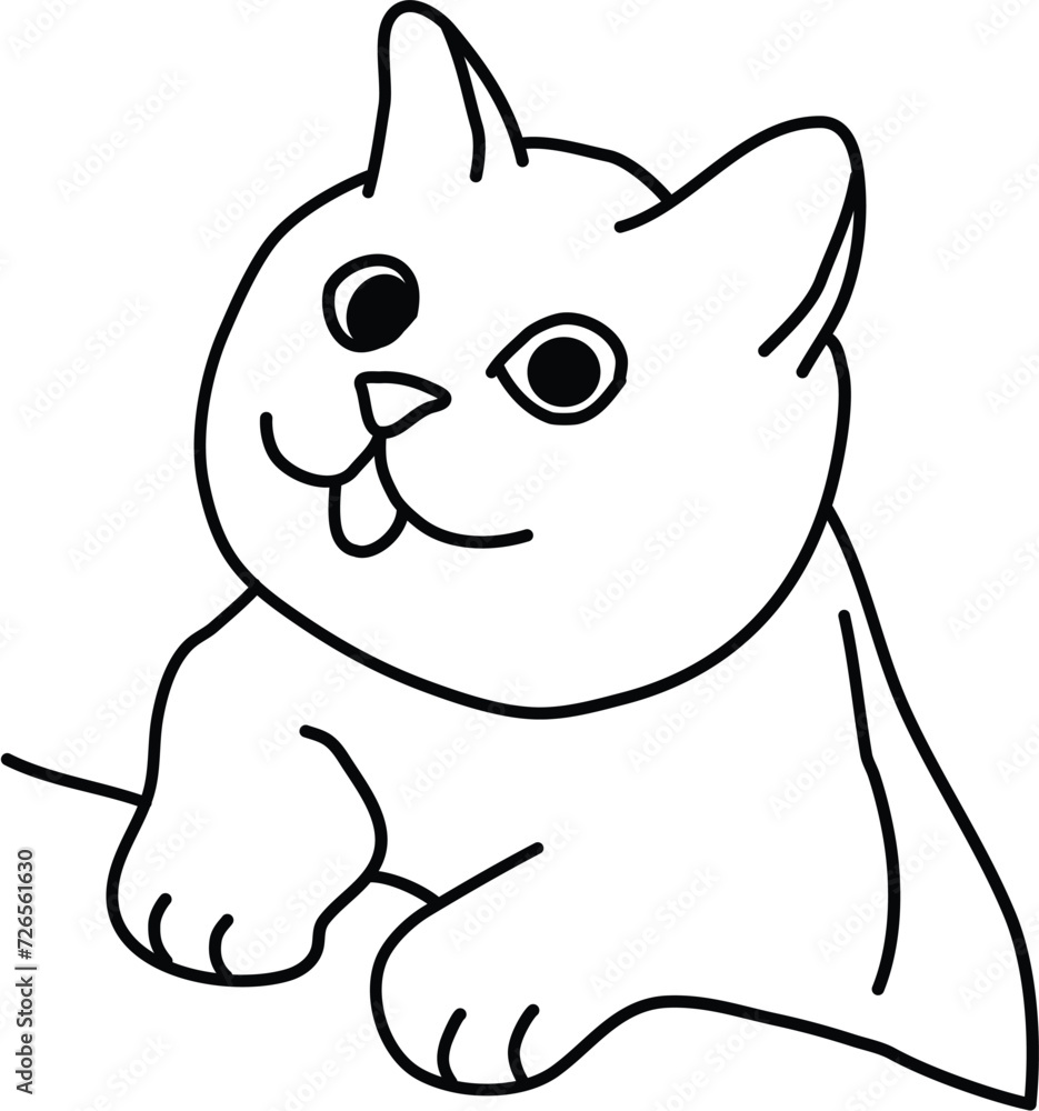 Organic Cat vector outline Organic Cat vector outline