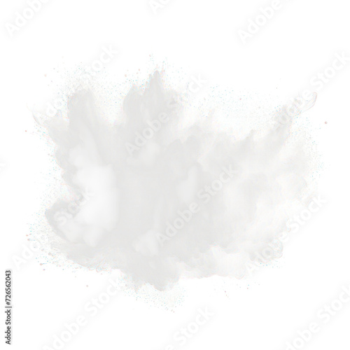 Abstract white smoke cloud, a soft white Smoke explode cloudy on transparent png.