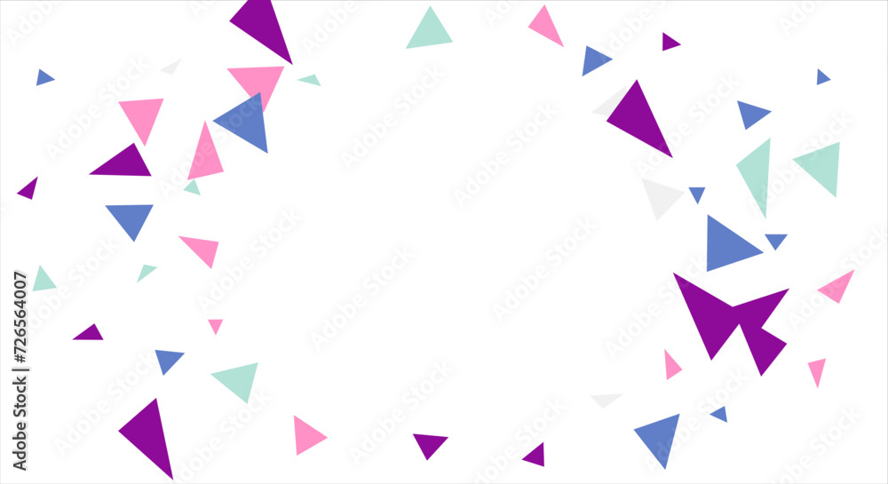 Frame of colored triangles abstract geometric pattern. Can be used as poster, banner, border, background, wallpaper, card, print, web. Vector illustration. Frame of colored triangles abstract geometric pattern. Can be used as poster, banner, border, background, wallpaper, card, print, web. Vector illustration.