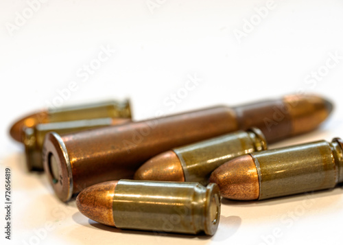 photograph of fired bullets and cartridges