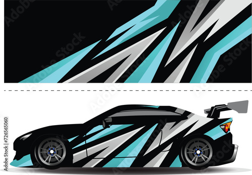 Racing Car wrap graphic abstract background for wrap and vinyl sticker 