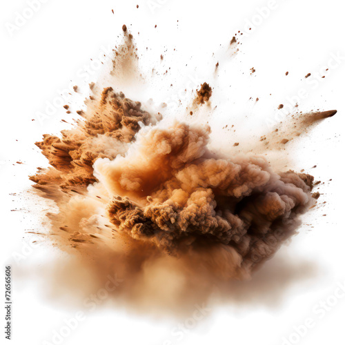 Explosion border dust explode cloudy on transparent png. 