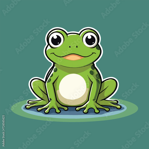 vector of cute frog