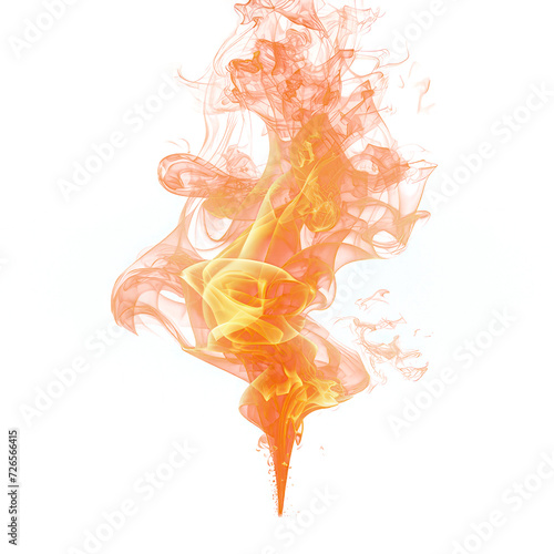 Abstract fire smoke on transparent png. 