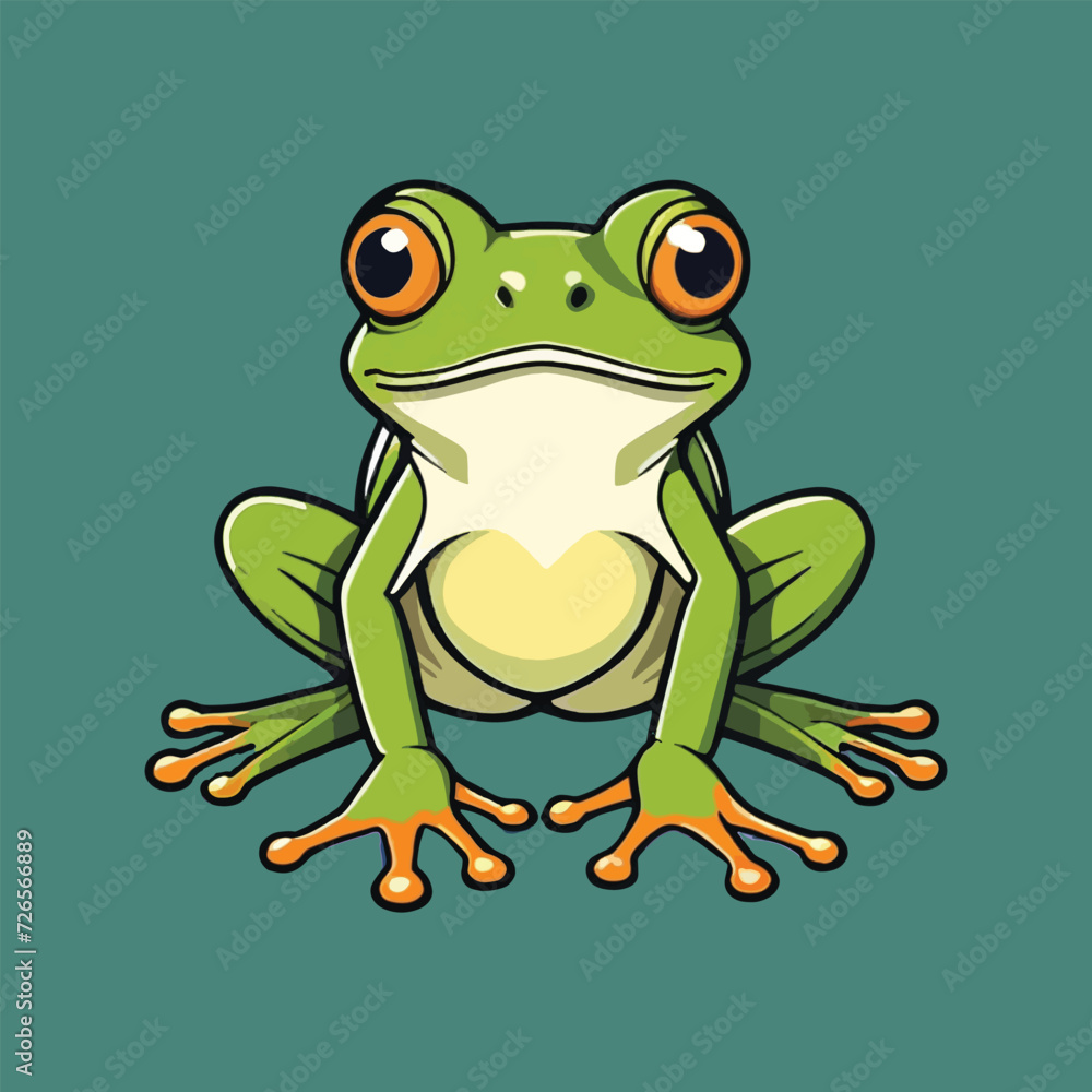 Obraz premium vector of cute frog