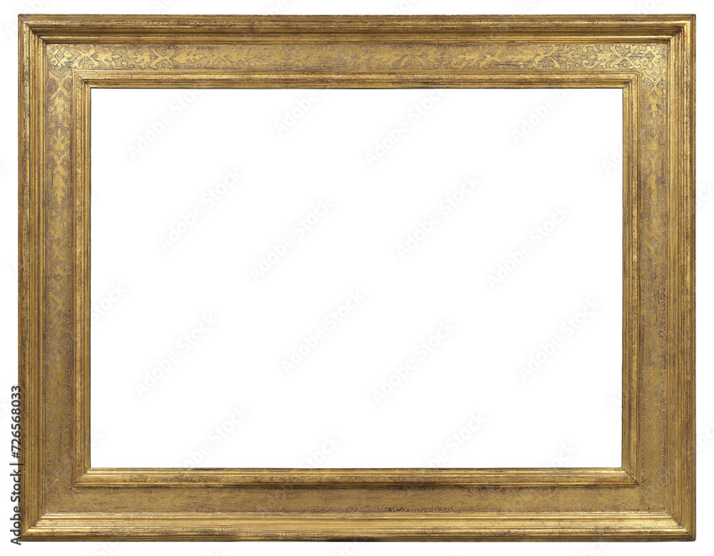 Old picture frame in PNG format on a transparent background. Old picture frame in PNG format on a transparent background.