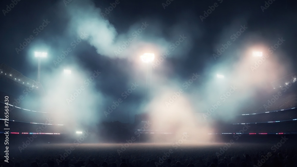 Smokie and Electric Atmosphere with Stadium Lights