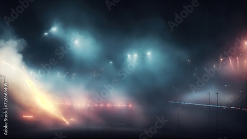 Smokie and Electric Atmosphere with Stadium Lights