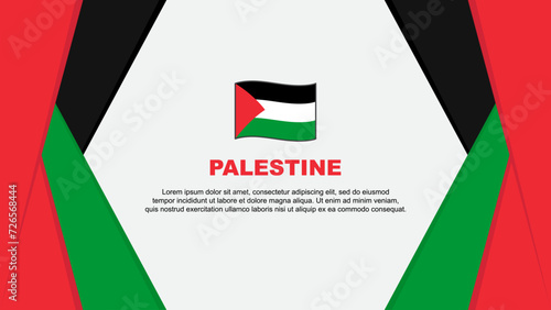 Palestine Flag Abstract Background Design Template. Palestine Independence Day Banner Cartoon Vector Illustration. Palestine Background