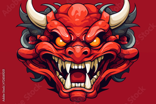 traditional red chinese picture of dragon for chinese new year 2024, chinese lucky dragon symbol, Lùhng, ryū, 龍/竜, yong, 용, mungkorn, มังกรจีน, rồng, generative AI