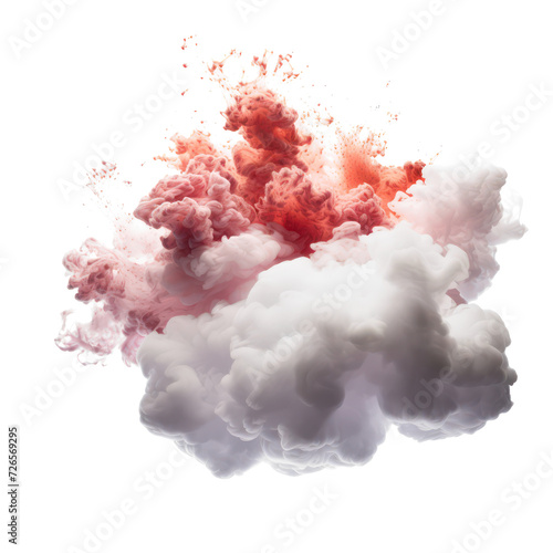 Abstract Romance cloud explode smoke cloud, a soft explode cloudy on transparent png. 