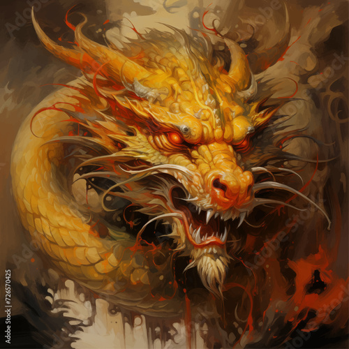 traditional chinese dragon for chinese new year 2024, chinese lucky dragon symbol, Lùhng, ryū, 龍/竜, yong, 용, mungkorn, มังกรจีน, rồng, generative AI