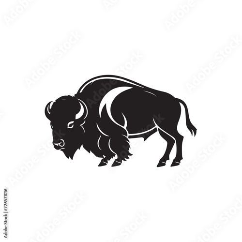 Bull and Cow set Logo Stylized silhouettes vector cow logo design