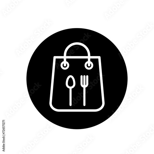 Food delivery icon vector. Takeaway food illustration sign. fast food symbol or logo.
