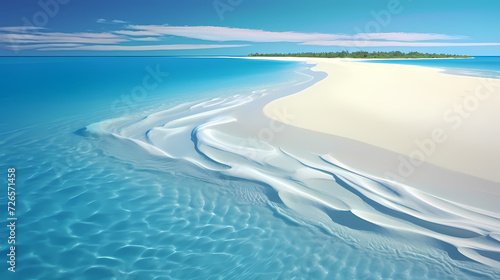 Abstract beautiful beach background with crystal clear water