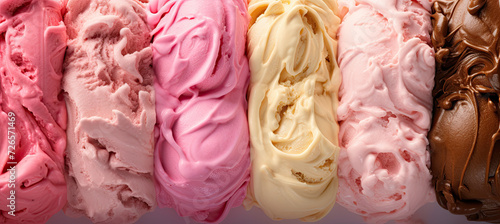 Wallpaper Mural Different ice cream texture close up background Torontodigital.ca