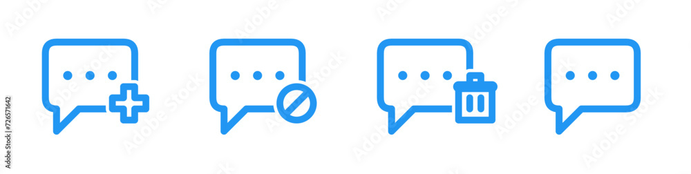 Naklejka premium bubble chat icon set,