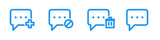 bubble chat icon set,