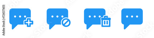 bubble chat icon set,