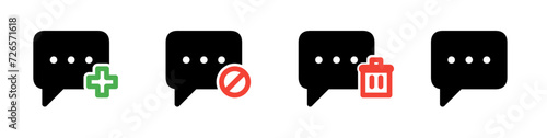 bubble chat icon set,