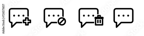 bubble chat icon set,