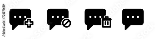 bubble chat icon set,