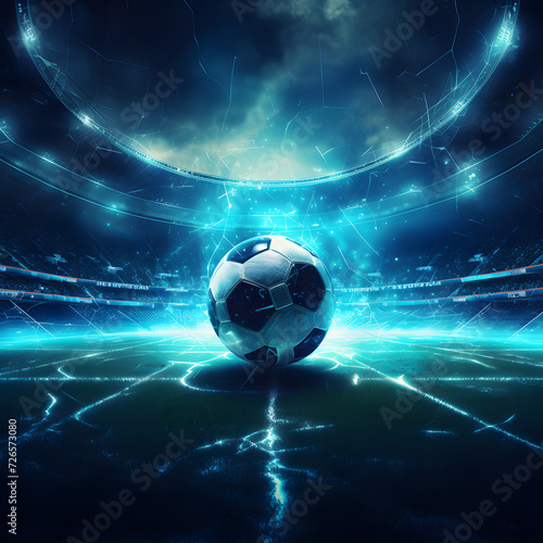 soccer ball in the light of the world