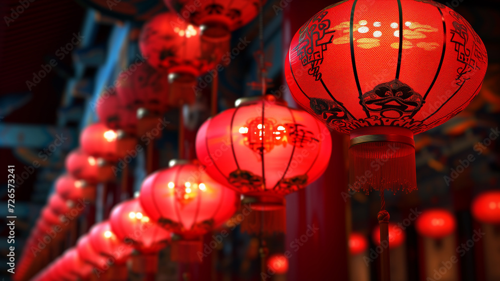 Exquisite Elegance: Chinese Style Cylindrical Red Lantern