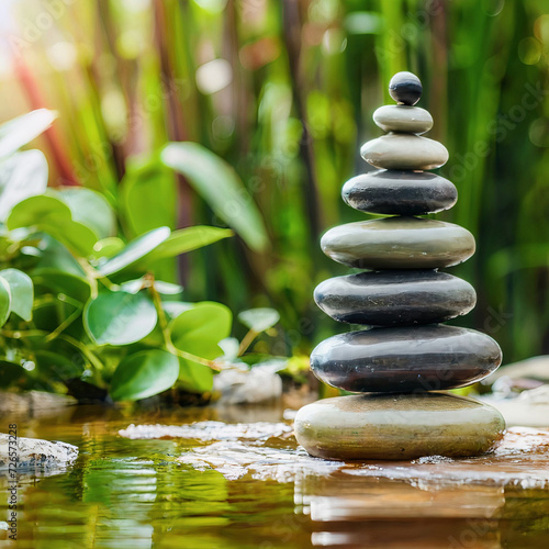 Zen_stones_and_water_in_a_peaceful_green_garden