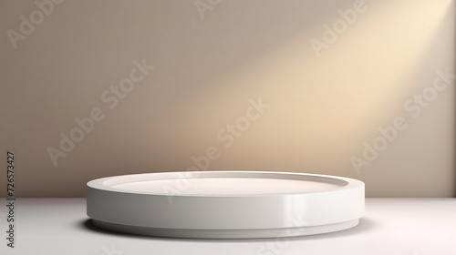 3d display background. circle podium stand on the background of a geometric 