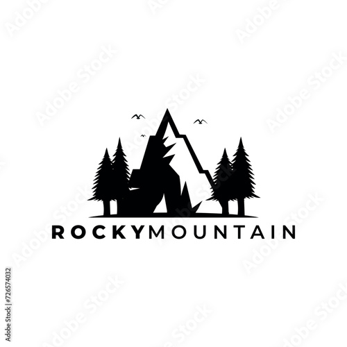 rocky mountain logo vector illustrator design