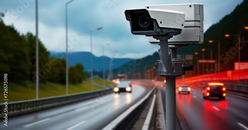 Traffic Compliance - A Radar Speed Control Camera Mounted for Effective Road Safety Management photo